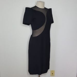 Jacqueline de Ribes Vintage Black Silk Dress